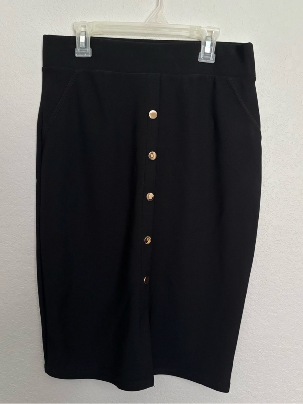 Maze Collection Black Pencil Skirt